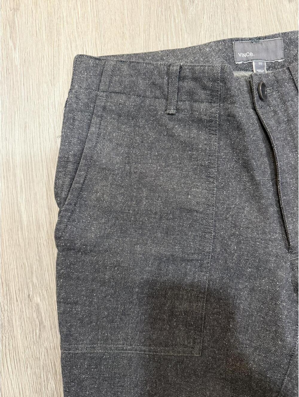 Vince Gray Slim Fit Pants Wool Blend Minimalist Office Casual Mens 30 - Picture 5 of 9